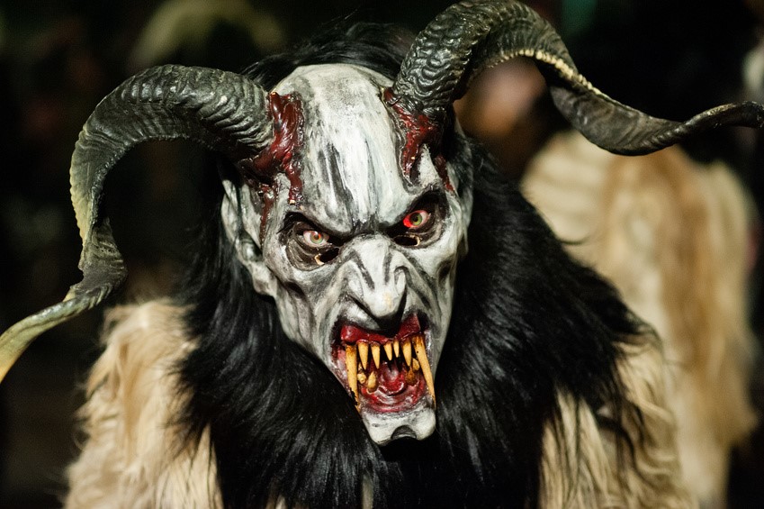 Le Krampus, figure folklorique germanique, est de sortie début décembre